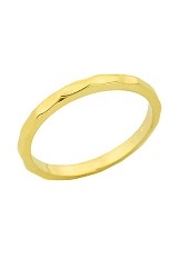 luminous itsy-bitsy polished mid finger baby gold ring